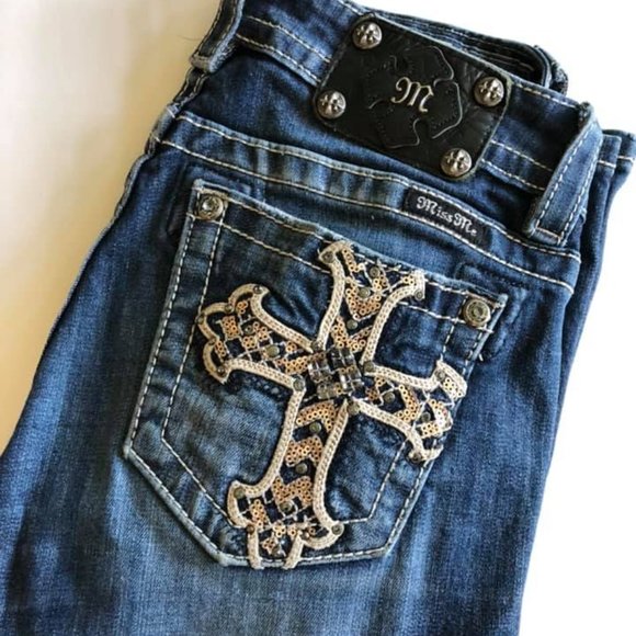 Miss Me Denim - Miss Me straight bling jeans signature rise 28
